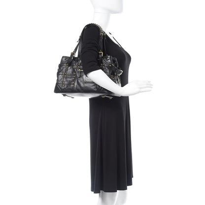 Louis Vuitton Lambskin Riveting Black 2 of 13
