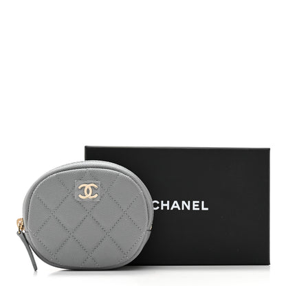 Chanel Caviar Quilted Zip Around Classic Coin Purse Grey 8 of 8
