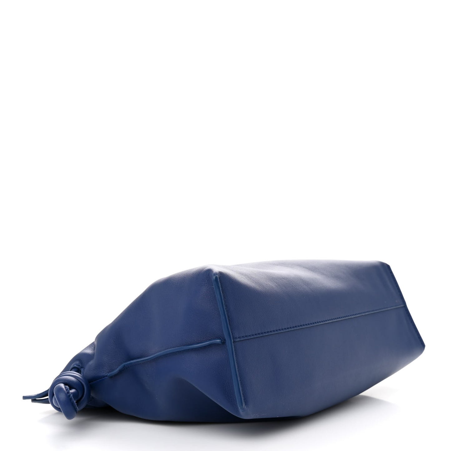Satin Calfskin Monochrome Flamenco Knot Clutch Deep Purple Glaze