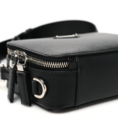 Prada Saffiano Travel Small Brique Top Handle Crossbody Bag Black 8 of 10