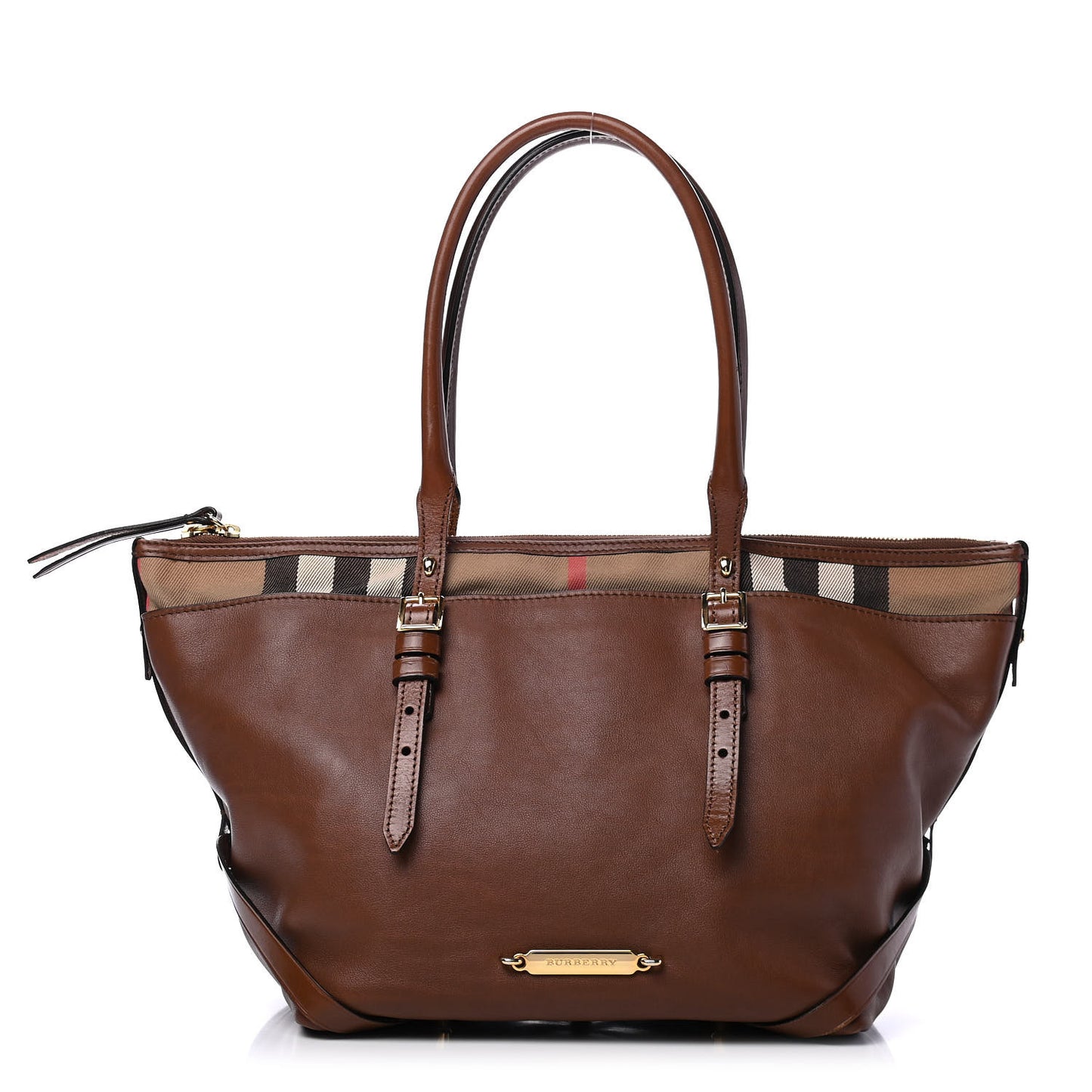 Calfskin House Check Small Salisbury Tote Brown