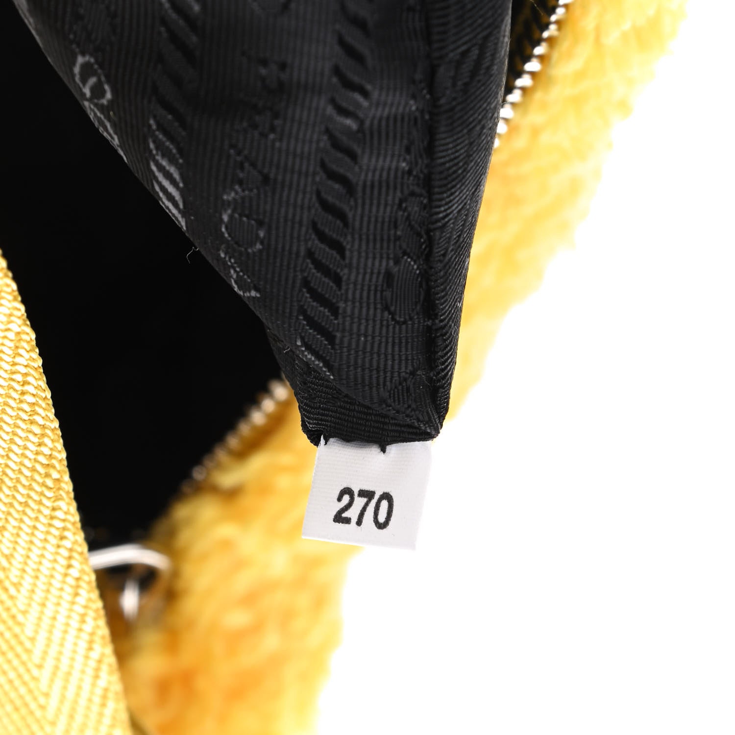 Prada Terry Cloth Mini Re-Edition 2000 Bag Giallo Black 7 of 9