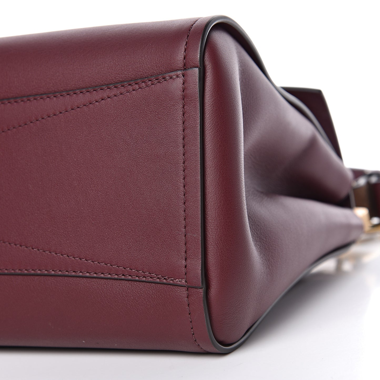 Calfskin Small Mystic Shoulder Bag Aubergine