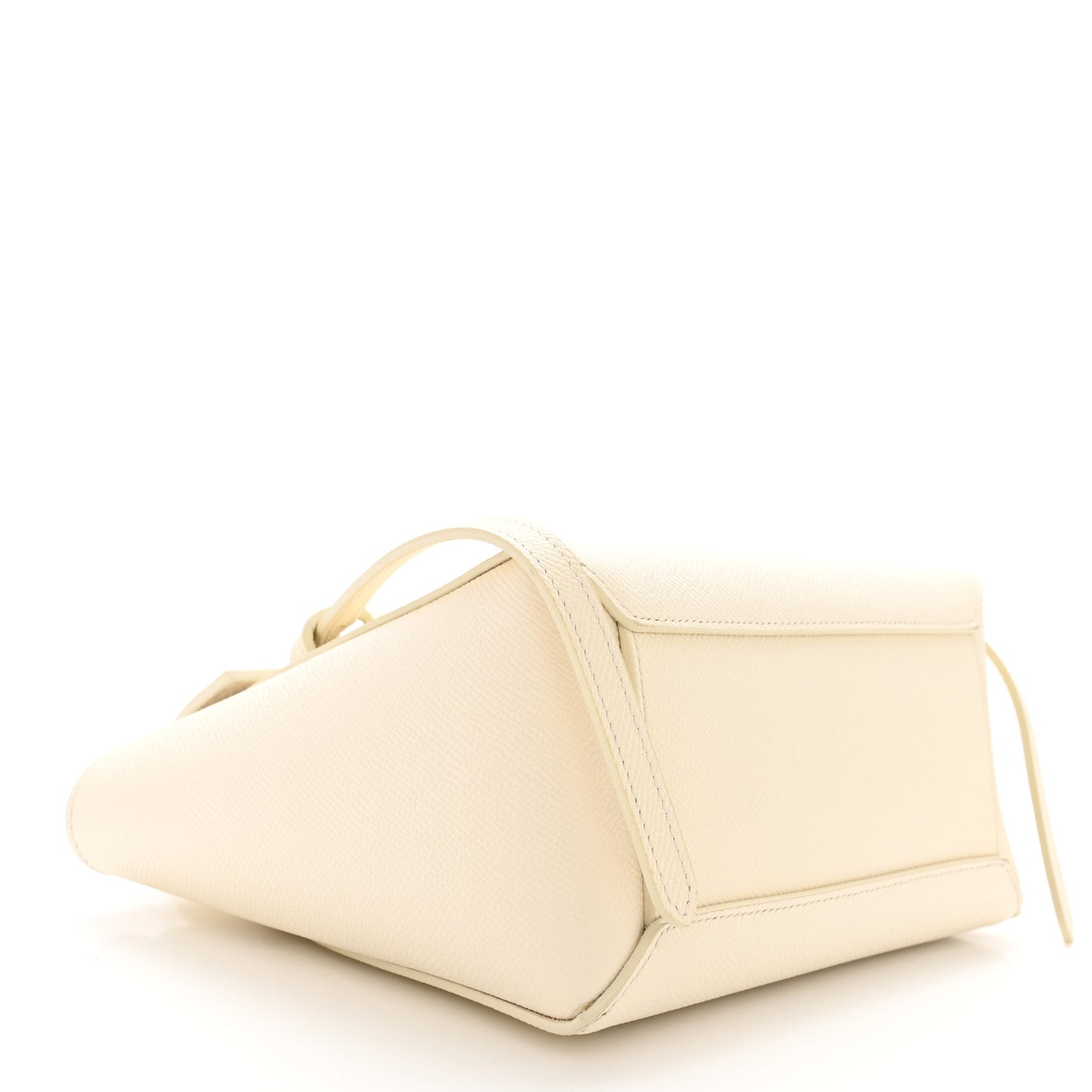 Grained Calfskin Nano Belt Bag White