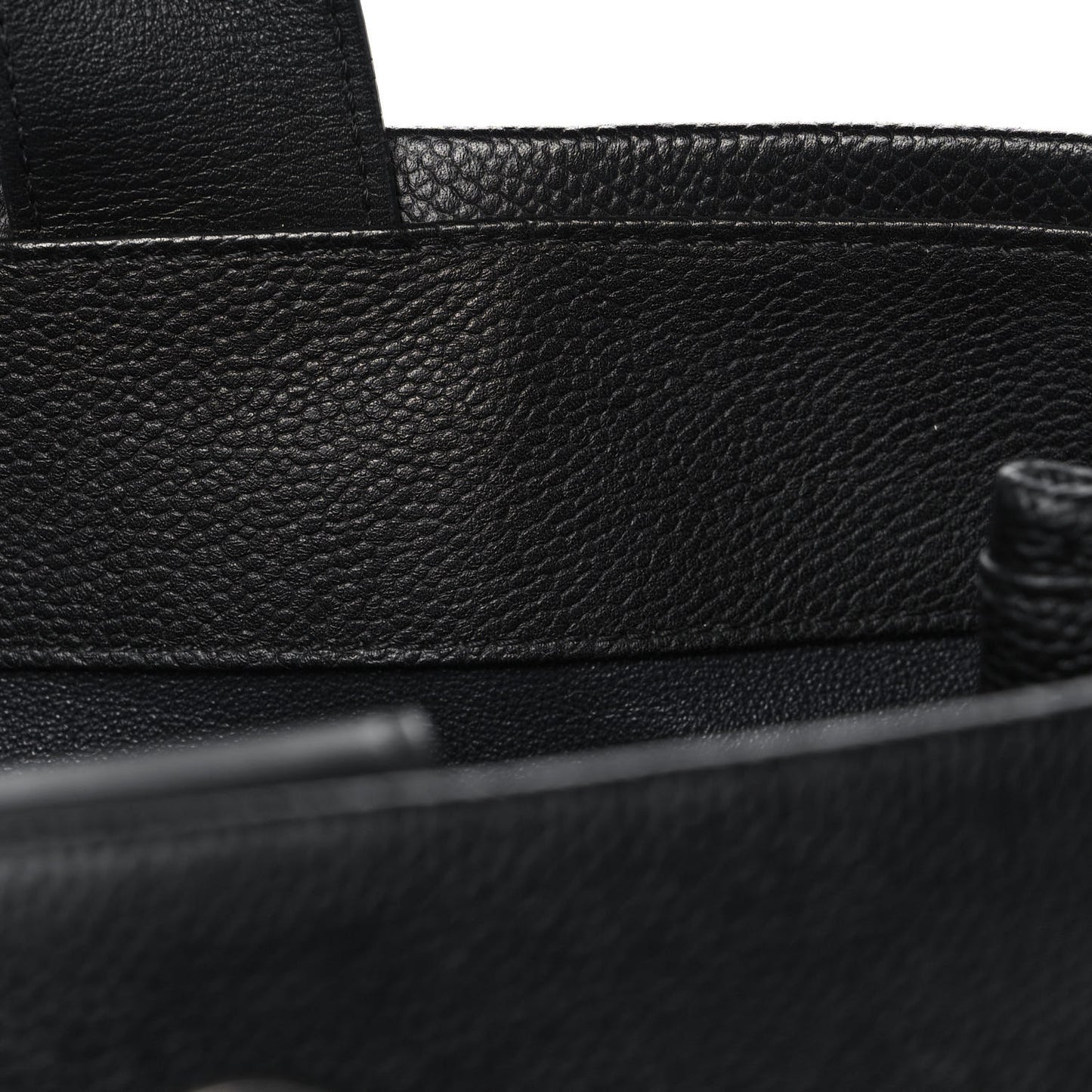 Caviar Lambskin Quilted Large Coco Break Shopping Bag Black