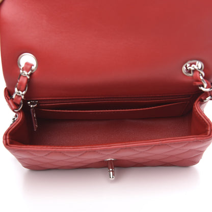 Chanel Lambskin Quilted Mini Rectangular Flap Red 5 of 12