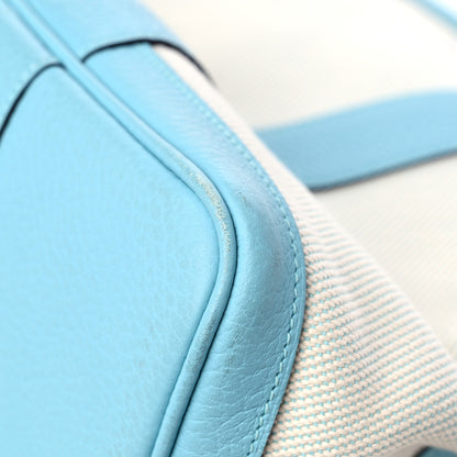 Hermes Twill H Vache Country Garden Party 36 MM Ecru Bleu Atoll 10 of 12