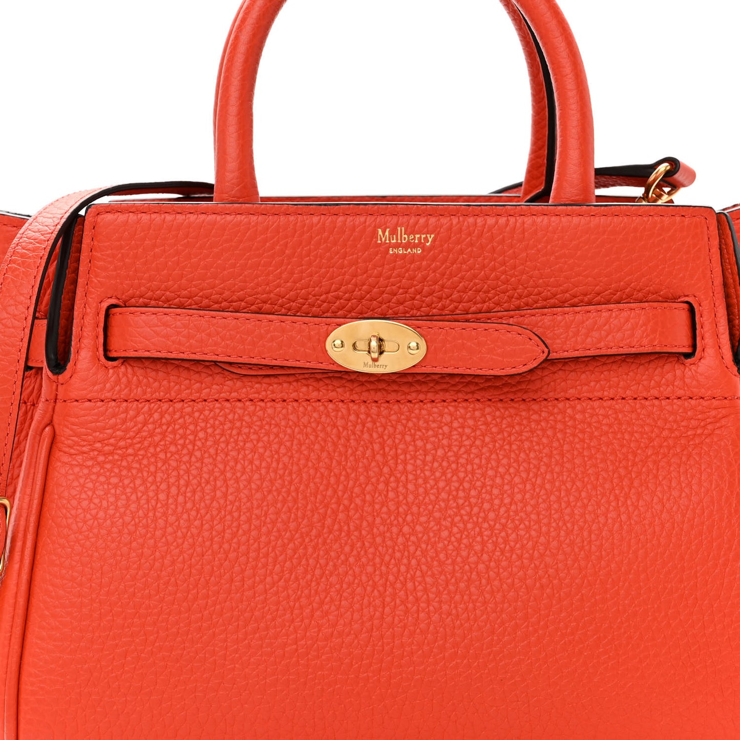 Heavy Grain Small Belted Bayswater Tote Hibiscus