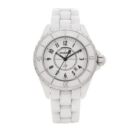 Chanel Stainless Steel Ceramic 33mm J12 Quartz Watch White 1 of 4