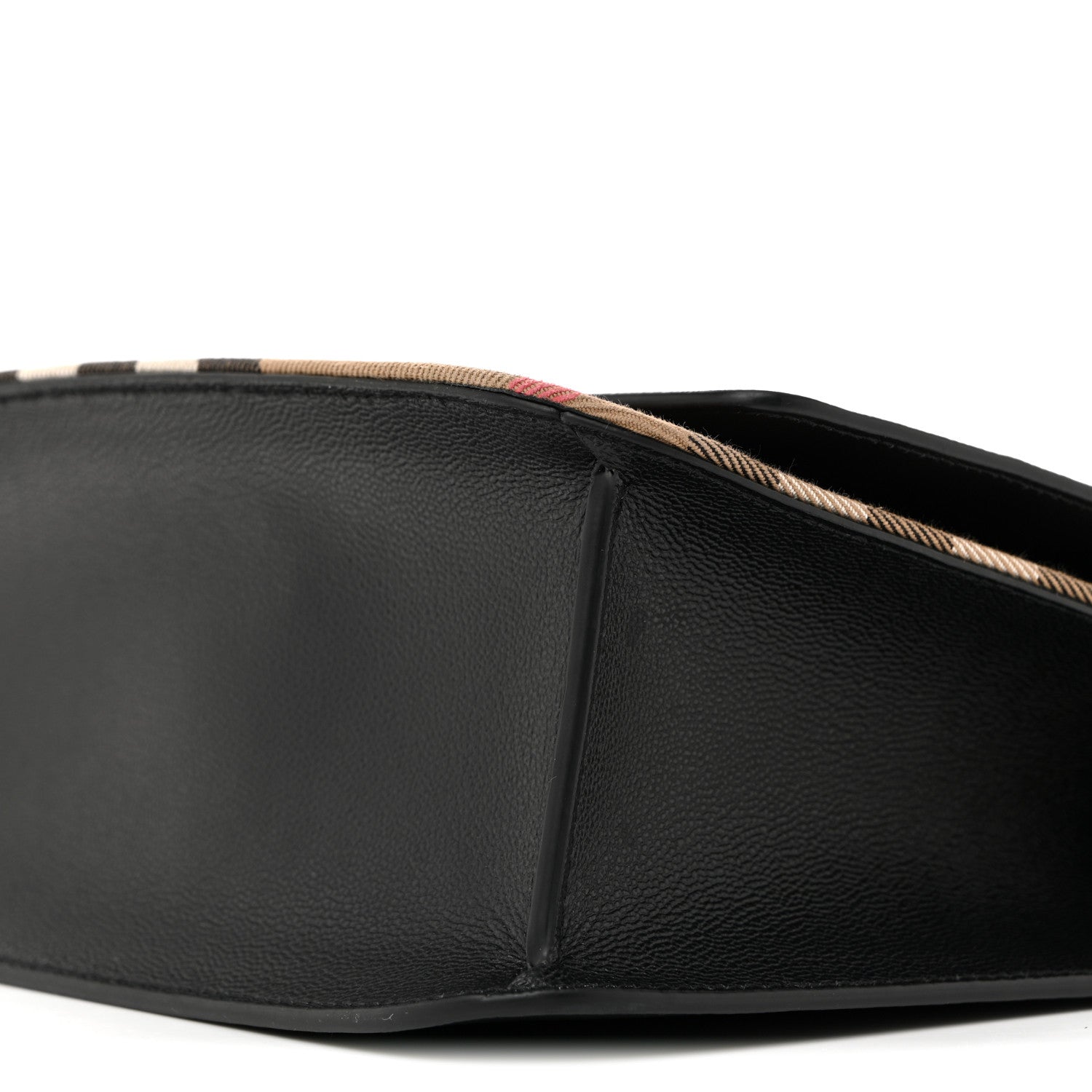 Burberry Derby Calfskin House Check Mackford Crossbody Bag Black 10 of 10