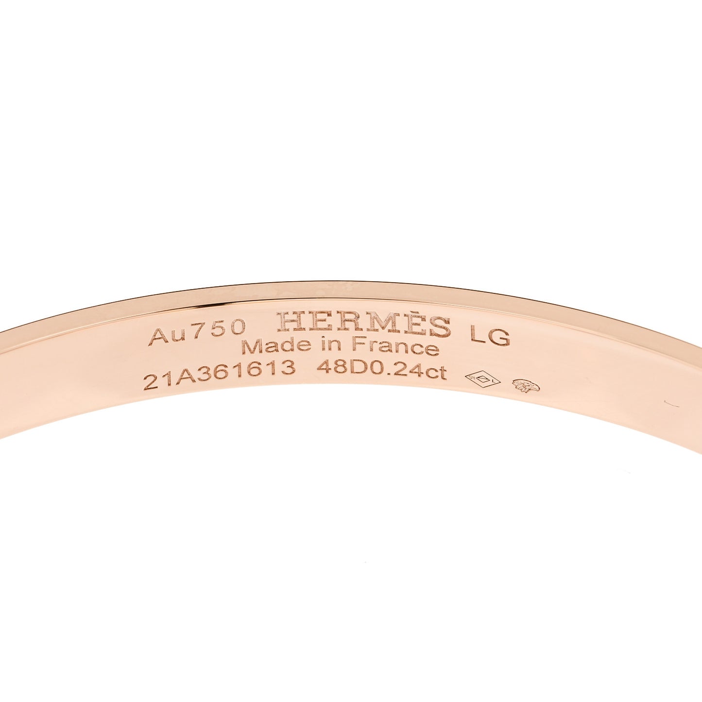 18K Rose Gold Diamond PM Collier De Chien Bracelet LG