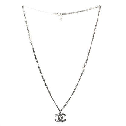 Chanel Crystal CC Necklace Ruthenium 2 of 4