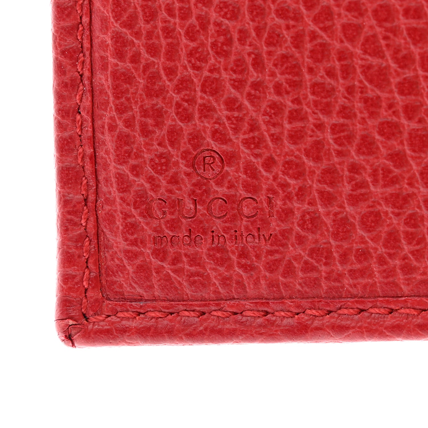 Gucci Dollar Calfskin Double G French Flap Wallet Hibiscus Red 7 of 9