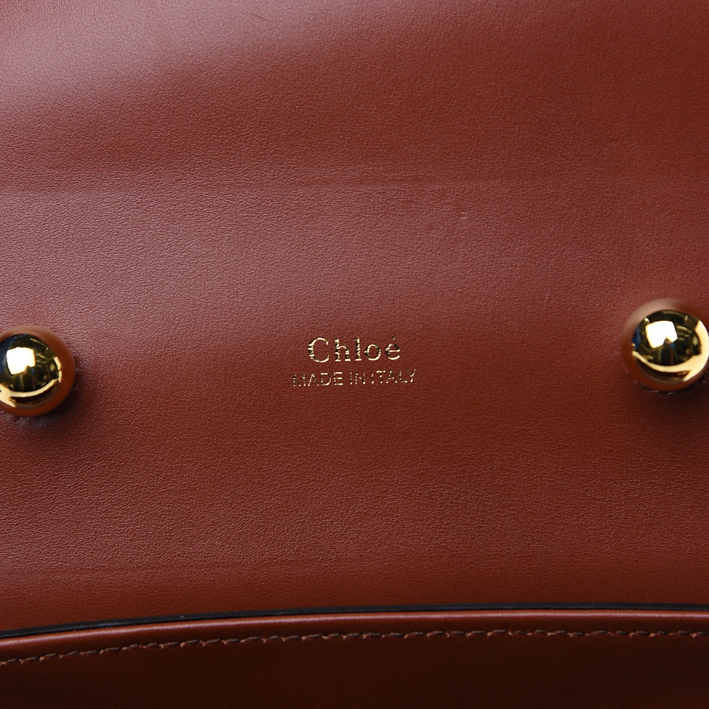 Calfskin Lizard Embossed Small Aby Lock Sepia Brown