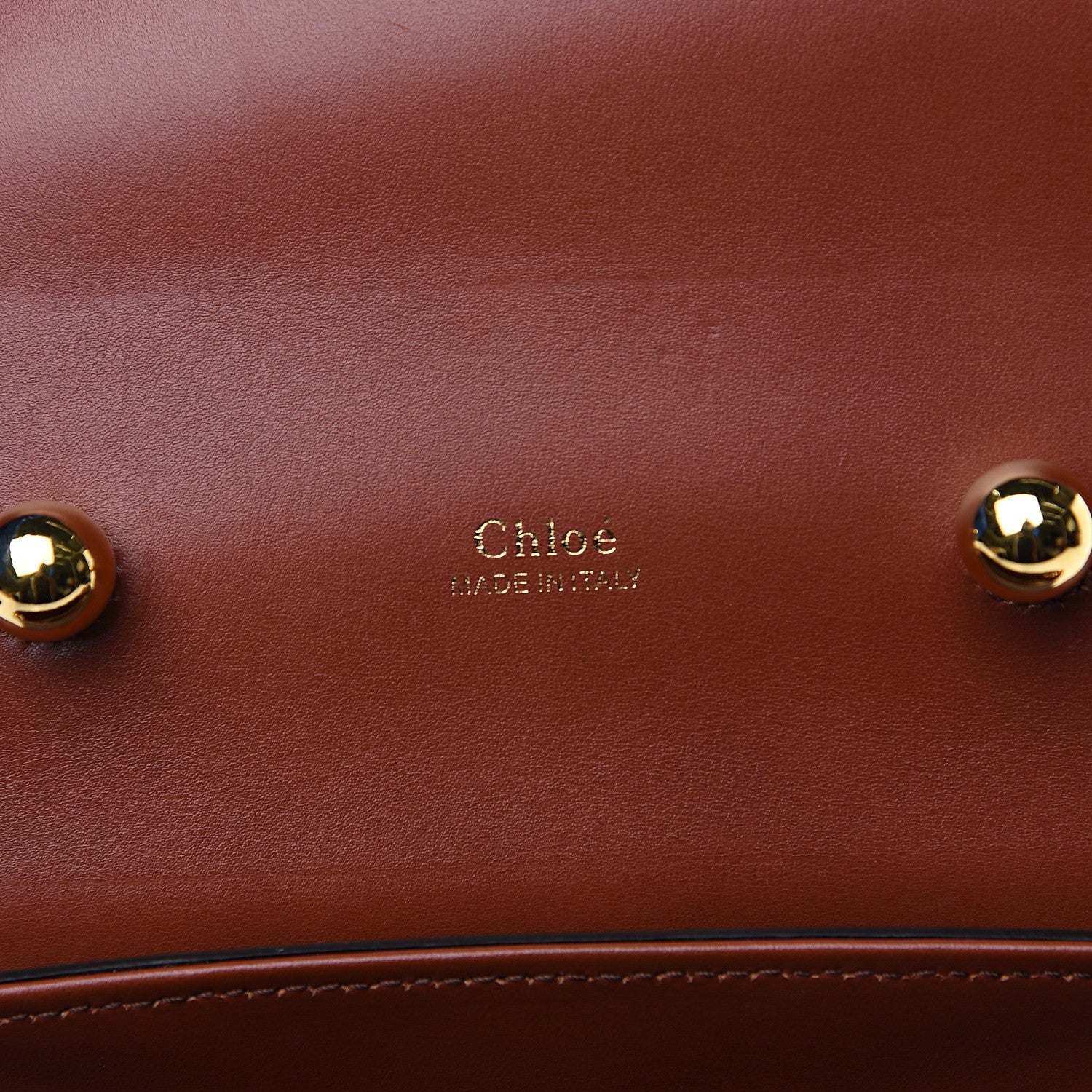 Chloe Calfskin Lizard Embossed Small Aby Lock Sepia Brown 5 of 8