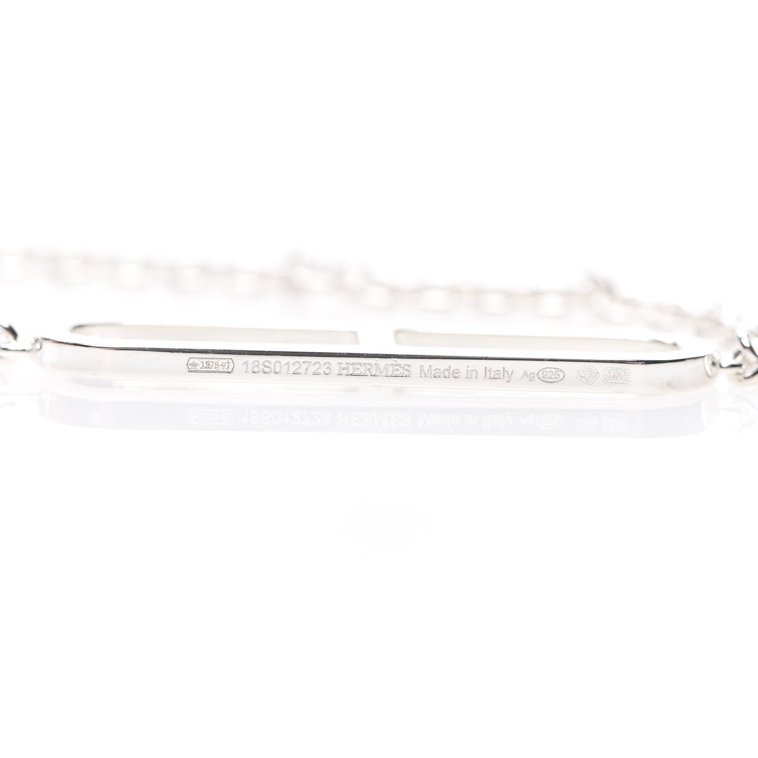 Hermes Sterling Silver Ever Chaine d'Ancre Long Necklace 4 of 5