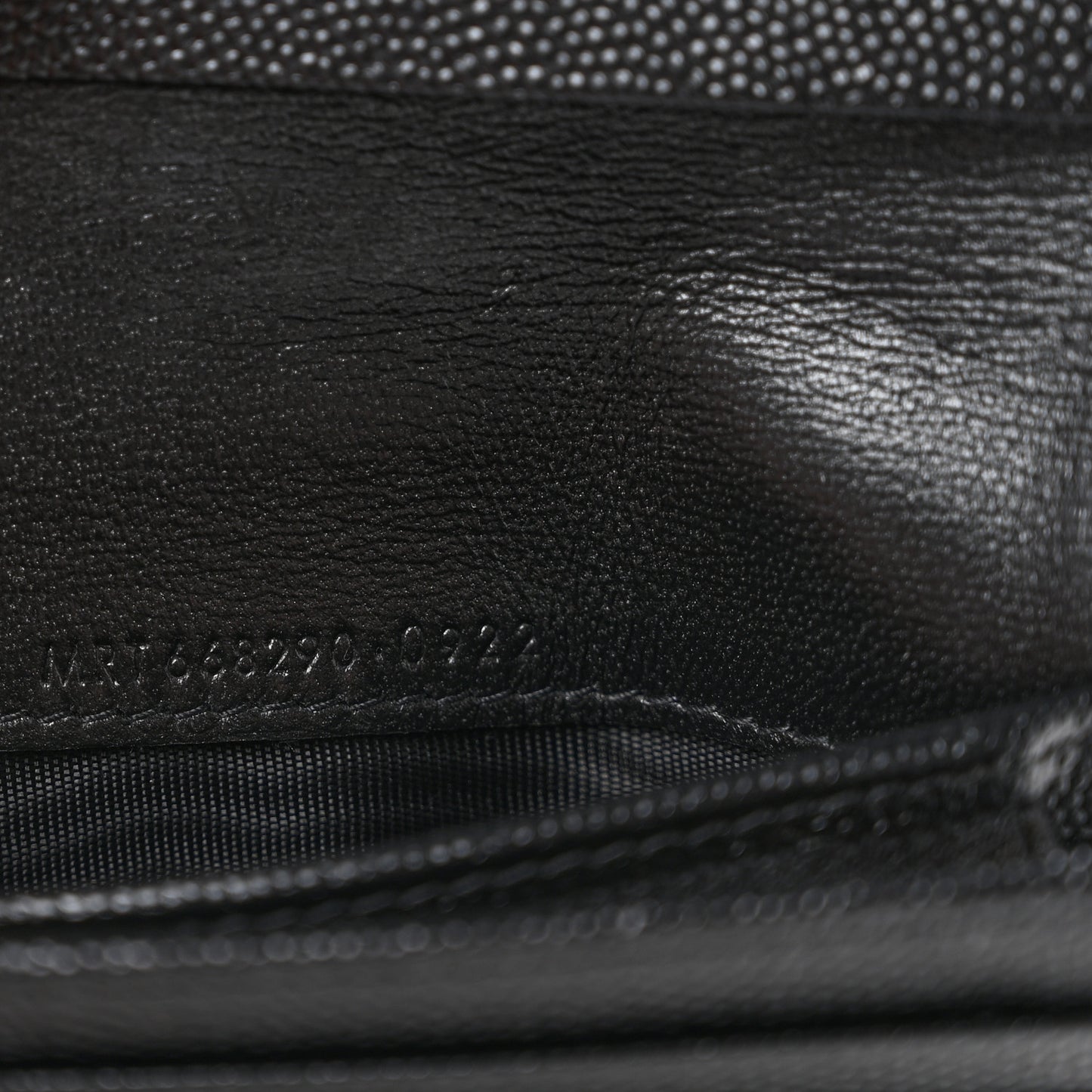 Grain De Poudre Matelasse Chevron Monogram Flap Card Case Black