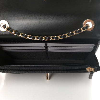 Chanel Lambskin Quilted Trendy CC Wallet On Chain WOC Black 5 of 14