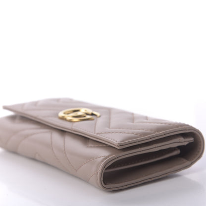 Gucci Calfskin Matelasse GG Marmont Continental Wallet Porcelain Rose 7 of 9