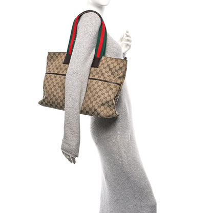 Gucci Monogram Web Large Diaper Tote Brown 2 of 13