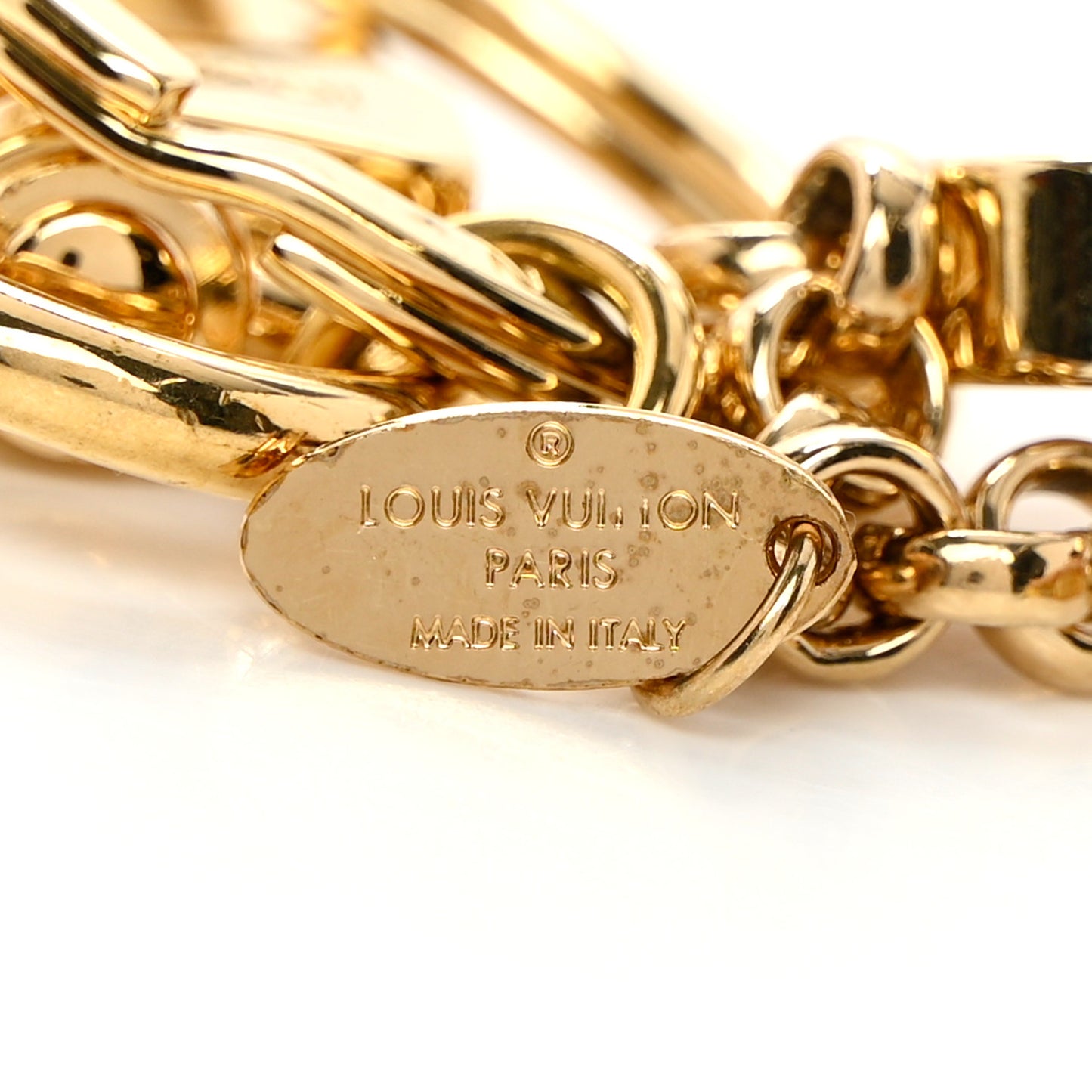 Acetate Lock Bag Charm Key Holder Gold