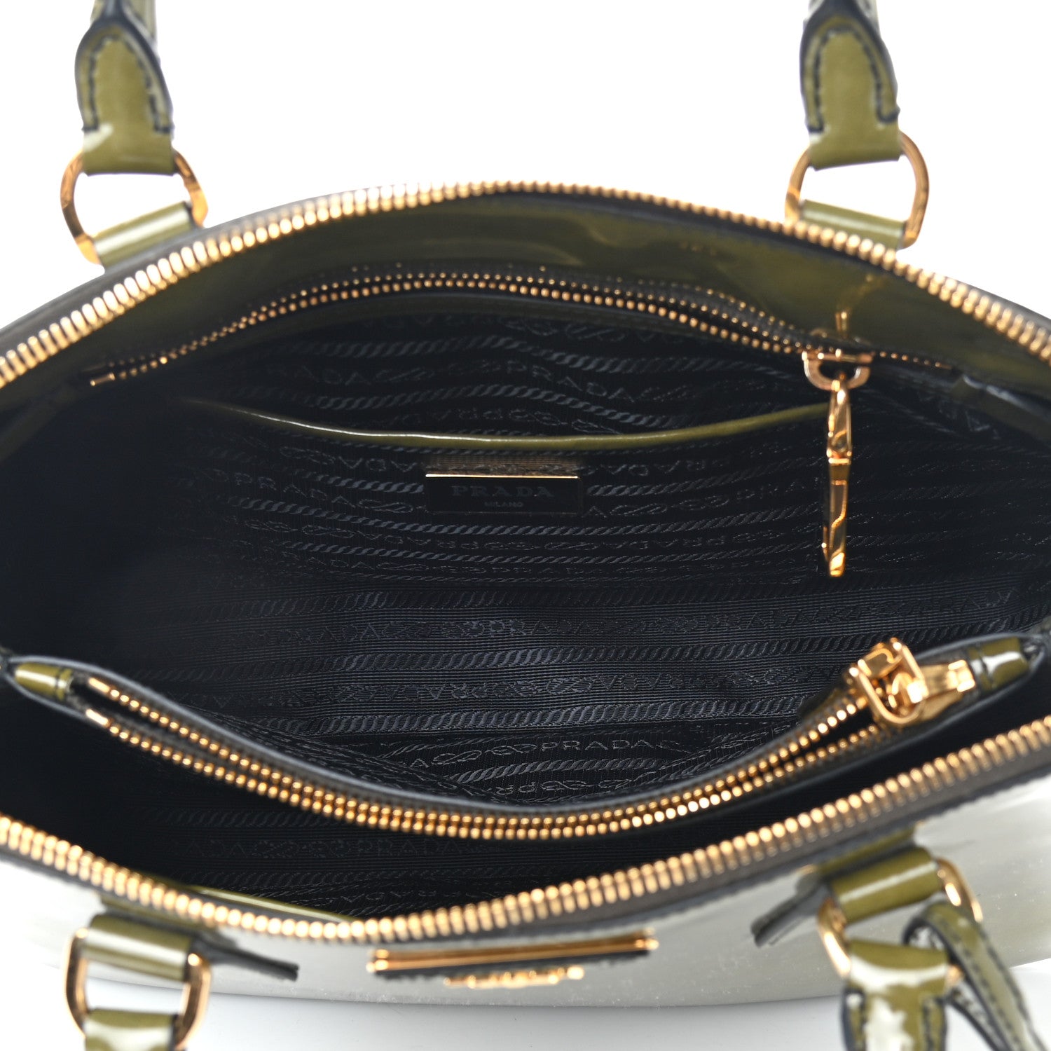 Prada Spazzolato Medium Promenade Tote Militare Fume 5 of 13