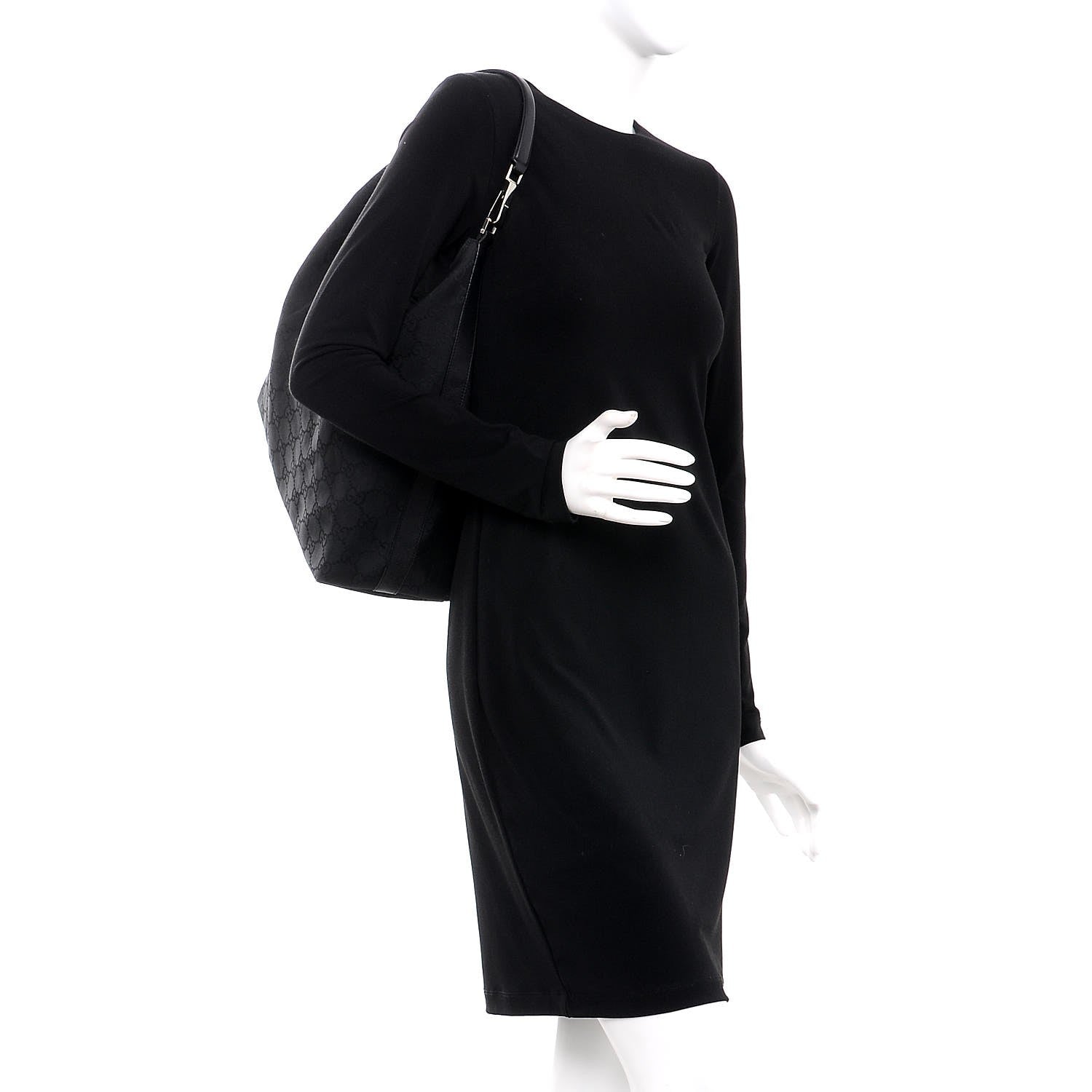 Gucci Nylon Monogram Hobo Black 2 of 11