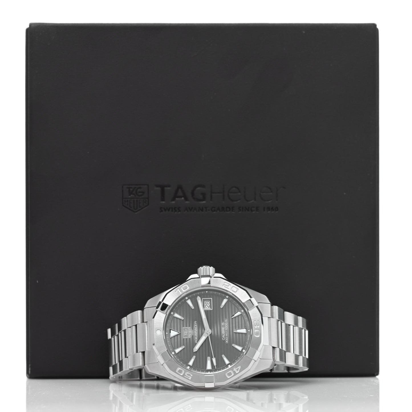 Stainless Steel 41mm Aquaracer 300M Automatic Watch Grey WAY2113