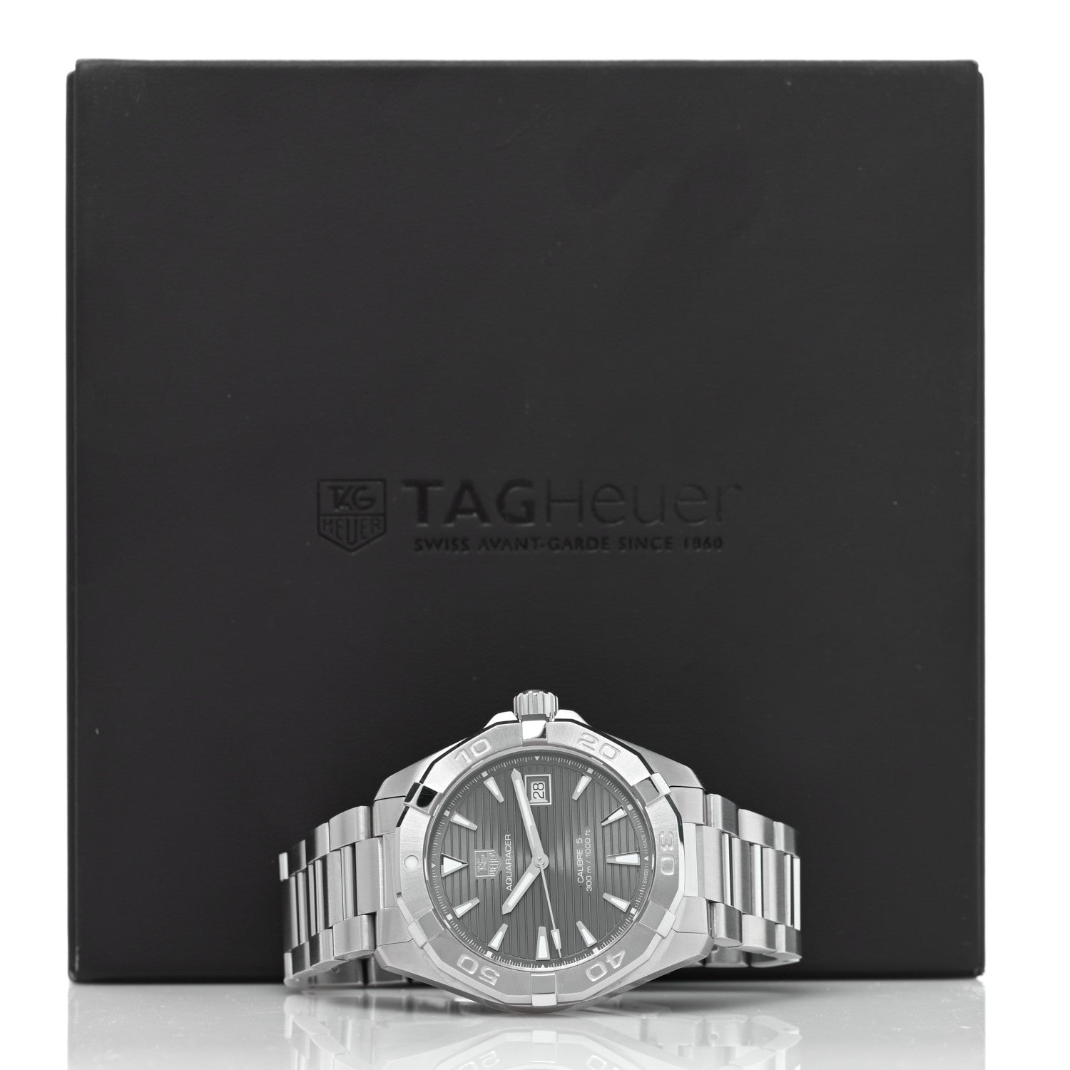 Tag Heuer Stainless Steel 41mm Aquaracer 300M Automatic Watch Grey WAY2113 5 of 5
