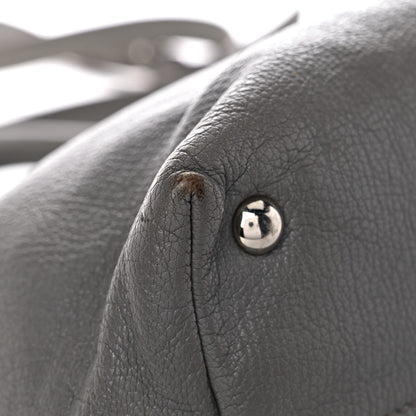 Miu Miu Goatskin Madras Zip Tote Pomice 4 of 28