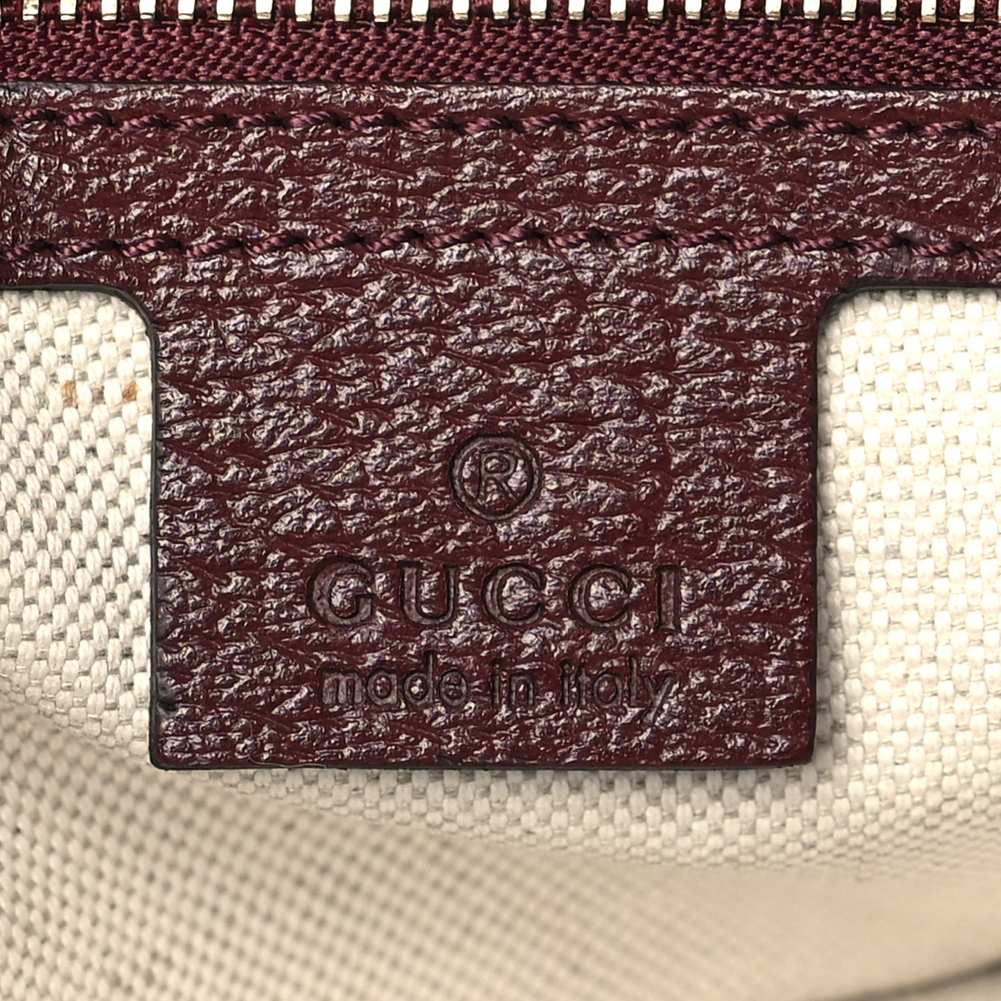 Monogram Textured Dollar Calfskin Web Medium Ophidia Shopping Tote Sahara Rubino Chardonnay