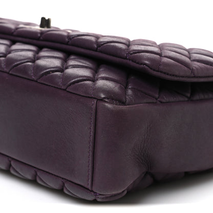 Chanel Iridescent Calfskin Small New Bubble Flap Plum 10 of 10