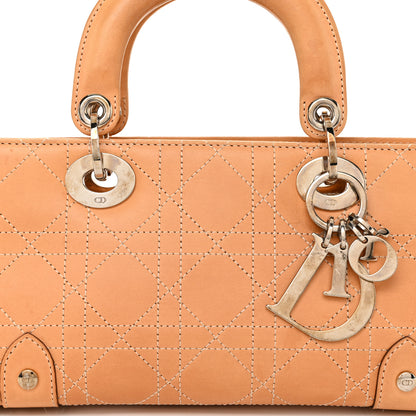 Christian Dior Calfskin Cannage Stitched Small East West Lady Dior Camel 7 of 9