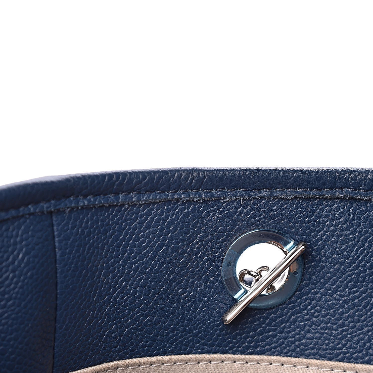 Chanel Glazed Calfskin Small Deauville Tote Blue 12 of 26