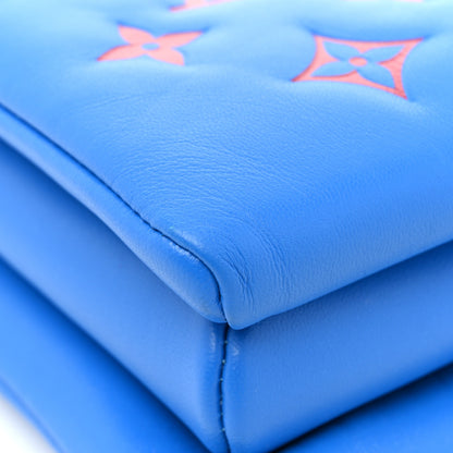 Louis Vuitton Lambskin Embossed Monogram Vuittamins Coussin PM Blue Red 11 of 12