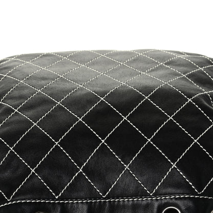 Chanel Lambskin Contrast Stitch Shoulder Bag Black 6 of 7