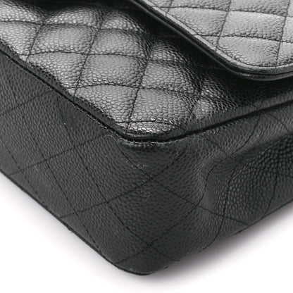 Chanel Caviar Quilted Medium Double Flap Black 11 of 14