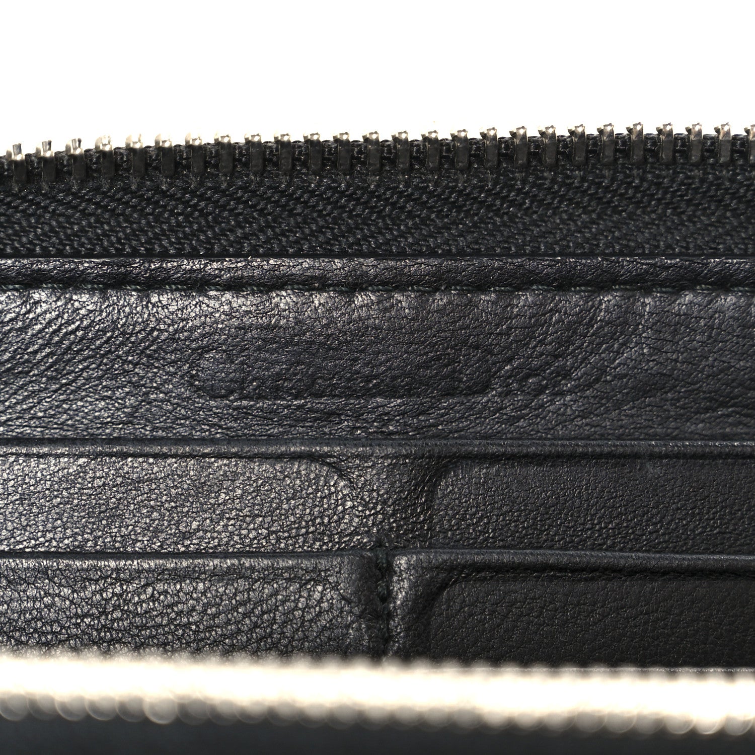 Christian Dior Lambskin Cannage Lady Dior Zip Wallet Black 6 of 10