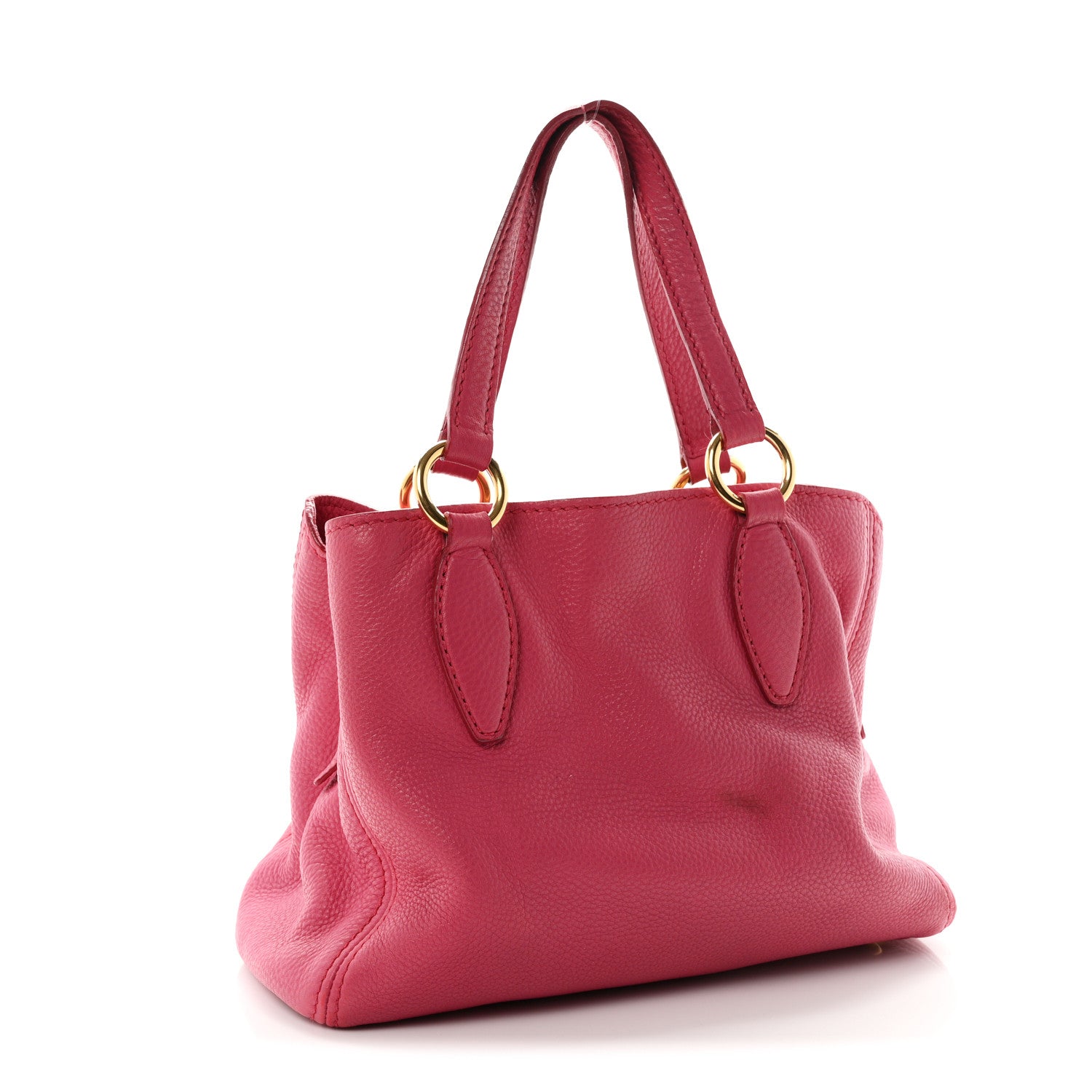 Miu Miu Vitello Daino Caribu Tote Peonia 2 of 10