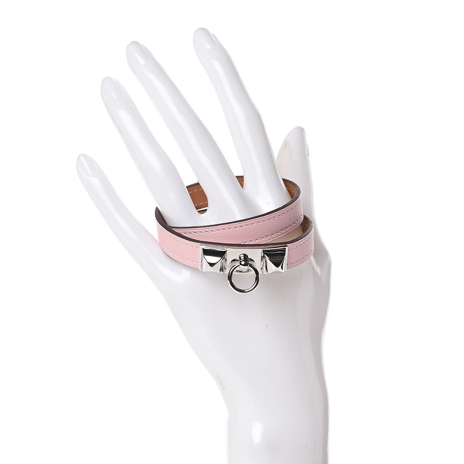 Hermes Swift Rivale Double Tour Bracelet T2 Rose Sakura 2 of 7