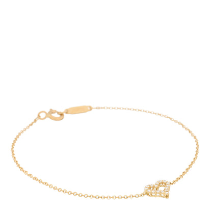 Tiffany 18K Yellow Gold Diamond Heart Station Bracelet 1 of 3