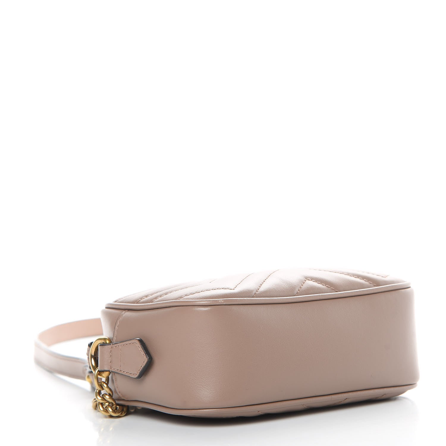 Gucci Calfskin Matelasse Mini GG Marmont Chain Shoulder Bag Porcelain Rose 4 of 13