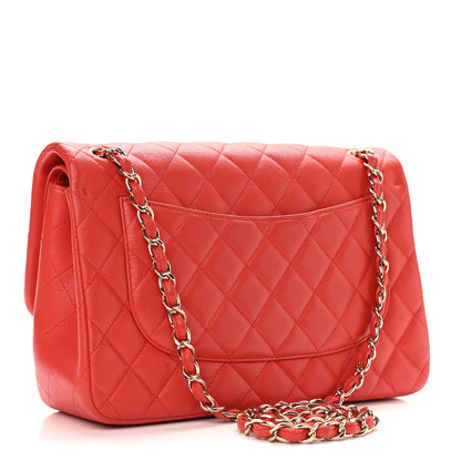 Chanel Caviar Quilted Jumbo Double Flap Red 3 of 12