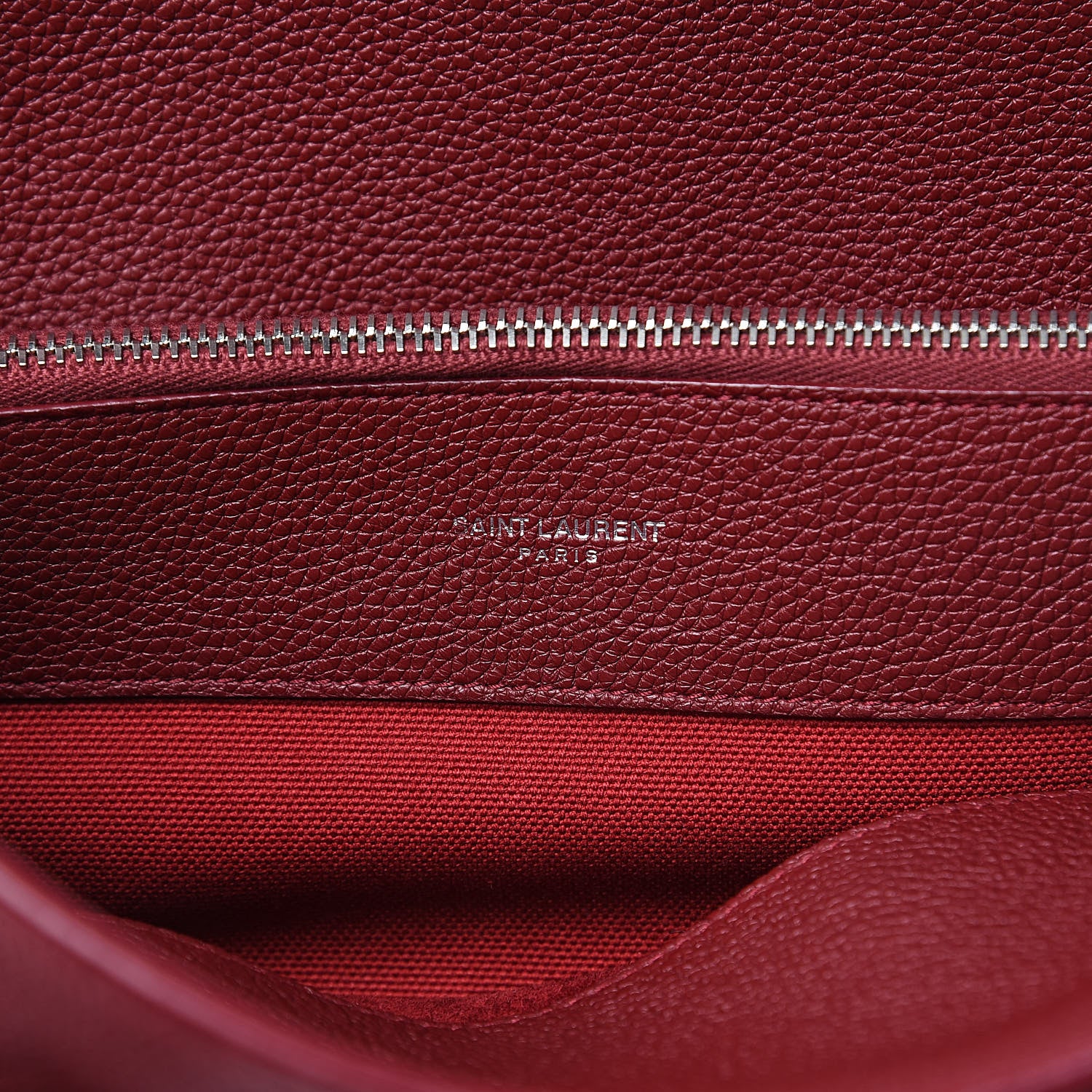 Saint Laurent Grained Calfskin Small Supple Sac De Jour Dark Pallisandre 7 of 10