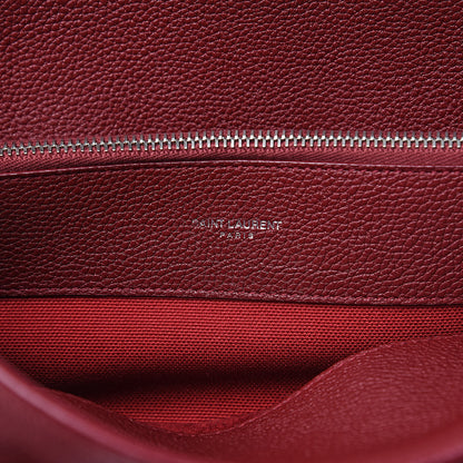 Saint Laurent Grained Calfskin Small Supple Sac De Jour Dark Pallisandre 7 of 10