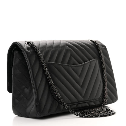 Chanel Sheepskin Chevron Quilted 2.55 Reissue 226 Flap So Black 3 of 13