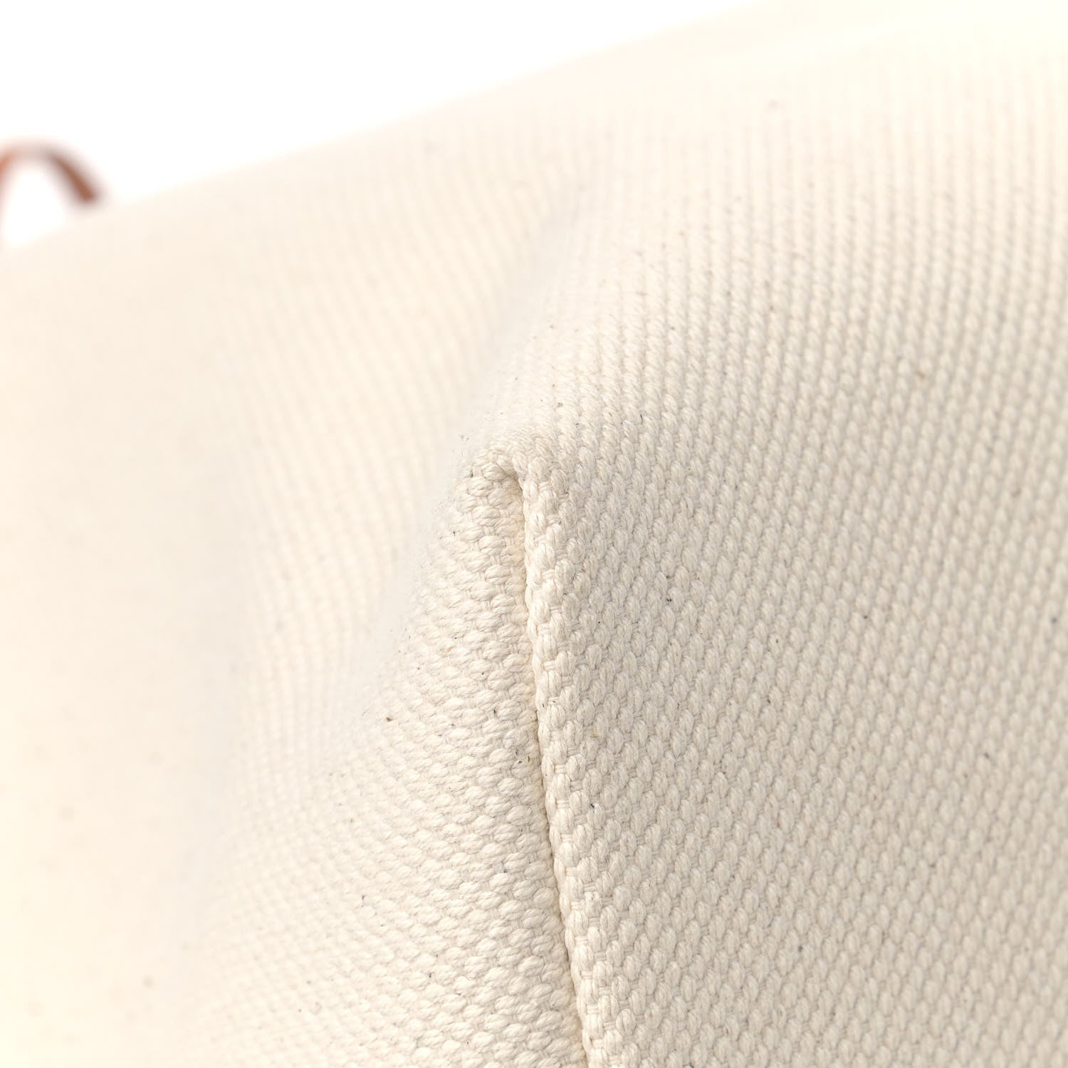 Celine Canvas Calfskin Horizontal Cabas Natural Tan 5 of 12