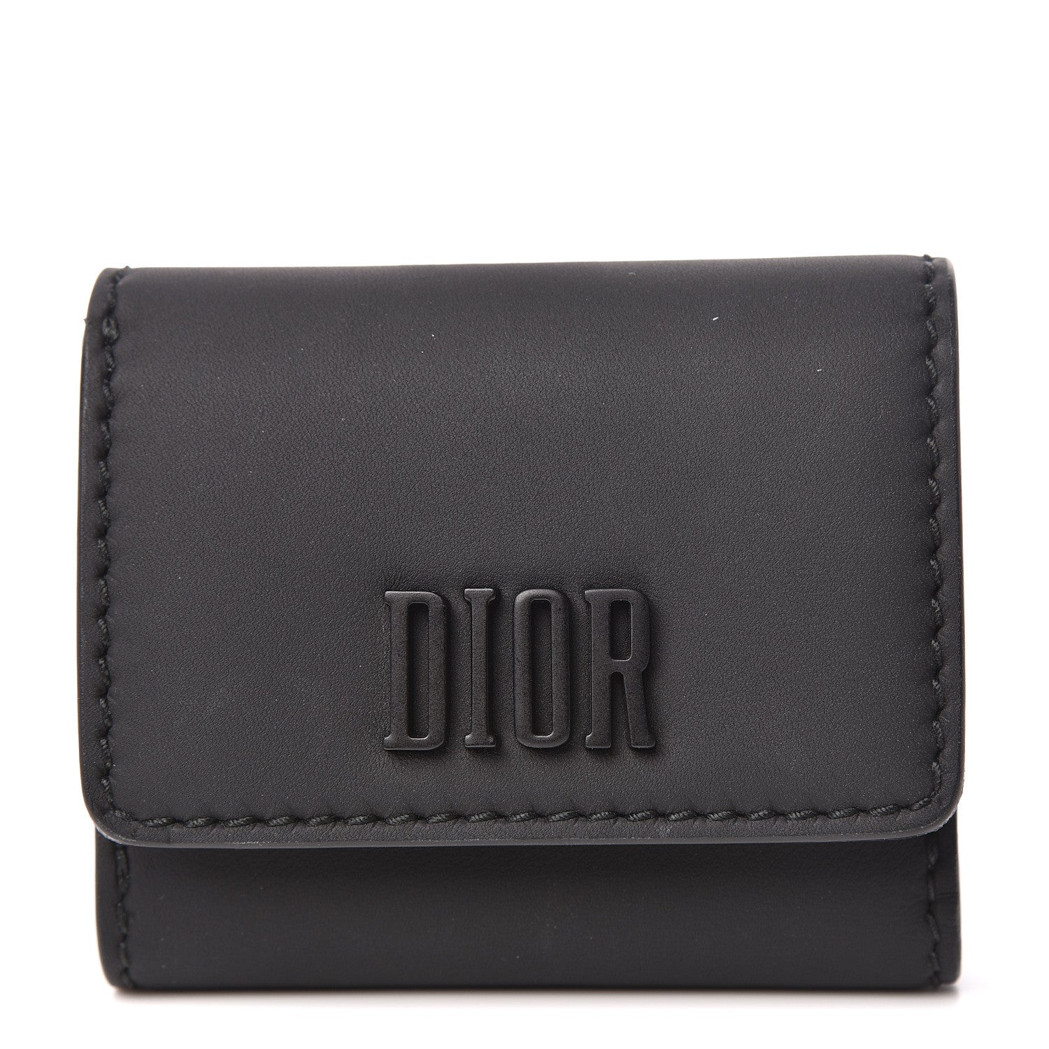 Christian Dior Ultra Matte Calfskin Medium Wallet Black 1 of 8