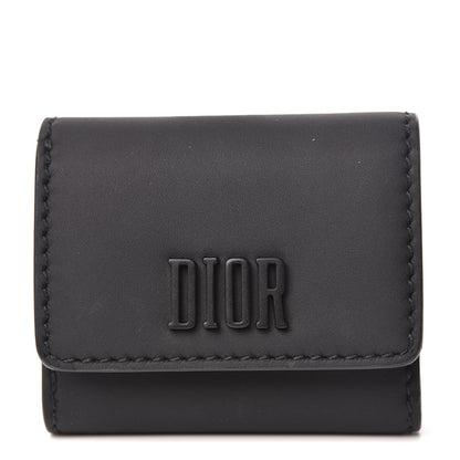 Christian Dior Ultra Matte Calfskin Medium Wallet Black 1 of 8