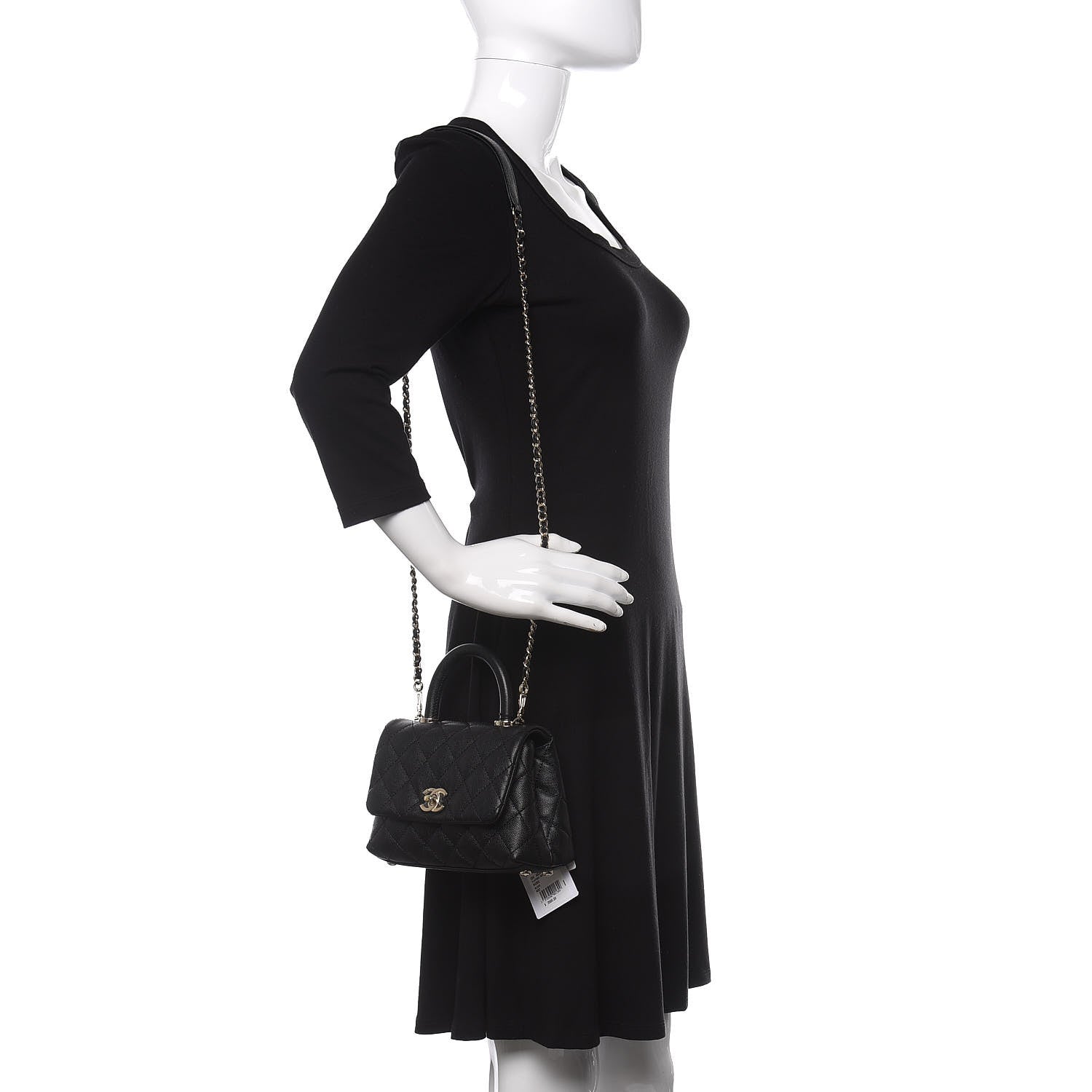 Chanel Caviar Quilted Extra Mini Coco Handle Flap Black 2 of 10
